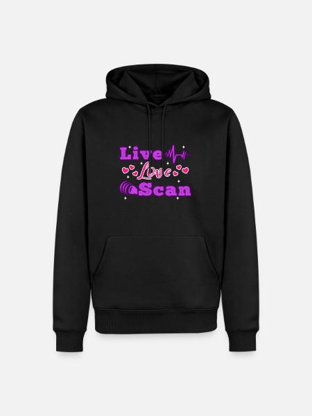 Live Love Scan - Men’s Premium Organic Hoodie - black