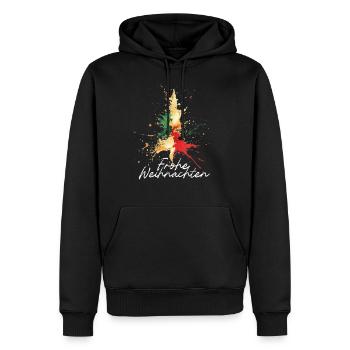 Oh Christmas Tree Colorful Artistic Christmas Tree - Men’s Premium Organic Hoodie - black - Front - Nico (187cm)