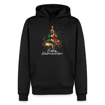 Oh Christmas Tree Colorful Artistic Christmas Tree - Men’s Premium Organic Hoodie - black - Front - Nico (187cm)