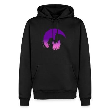 Cheval Fille Poney Cheval Amour Cavalier - Sweat à capuche Premium bio Homme - noir - Devant - Nico (187cm)