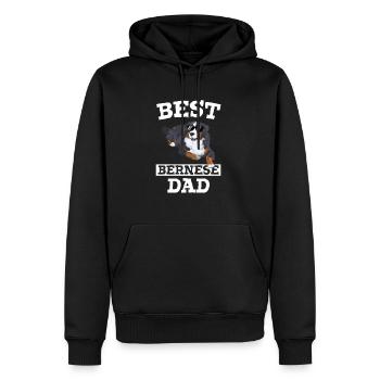 Dog Dad Hunde Spruch Herrchen Berner Sennenhund - Männer Premium Bio Hoodie - Schwarz - Vorne - Nico (187cm)