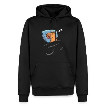 Capybara Pyjama Chemise de nuit Capybara Capybara - Sweat à capuche Premium bio Homme - noir - Devant - Nico (187cm)