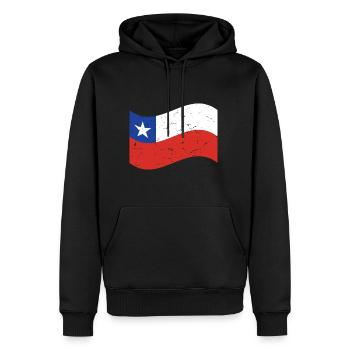 Drapeau du Chili Drapeau chilien Drapeau chilien - Sweat à capuche Premium bio Homme - noir - Devant - Nico (187cm)