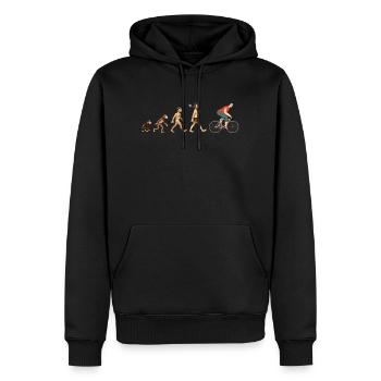 Evolution Radfahrer Fahrradfahrer Bike Geschenk - Männer Premium Bio Hoodie - Schwarz - Vorne - Nico (187cm)