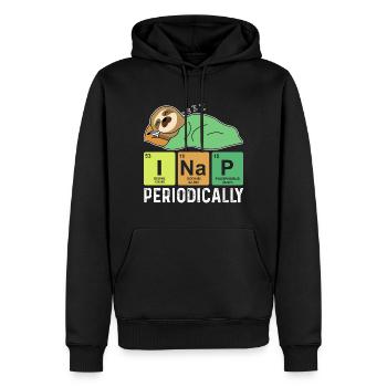 Ich mache regelmäßig ein Nickerchen, lustiges Nick - Männer Premium Bio Hoodie - Schwarz - Vorne - Nico (187cm)