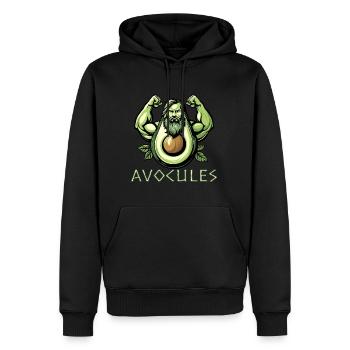 Avocules - die Gottesfrucht - Männer Premium Bio Hoodie - Schwarz - Vorne - Nico (187cm)