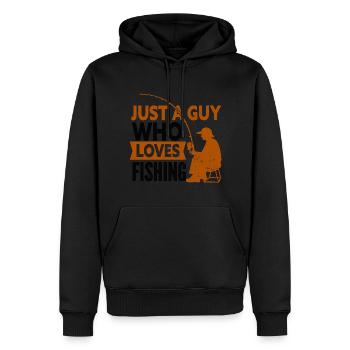 Angler Angelhaken Angelrute Sportfischer - Männer Premium Bio Hoodie - Schwarz - Vorne - Nico (187cm)