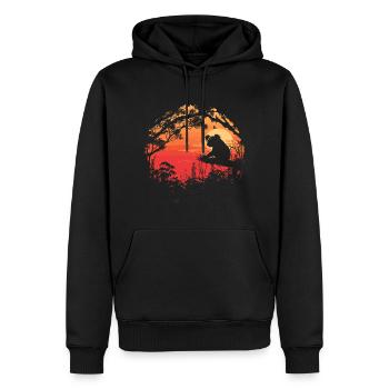 Koala Cute Koala Bear - Men’s Premium Organic Hoodie - black - Front - Nico (187cm)