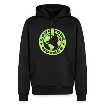Love Your Mother - Männer Premium Bio Hoodie - Schwarz - Vorne - Nico (187cm)