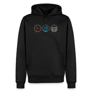 Hessen Geschenk Hessisch Babbel Apfelwein Appelwoi - Männer Premium Bio Hoodie - Schwarz - Vorne - Nico (187cm)