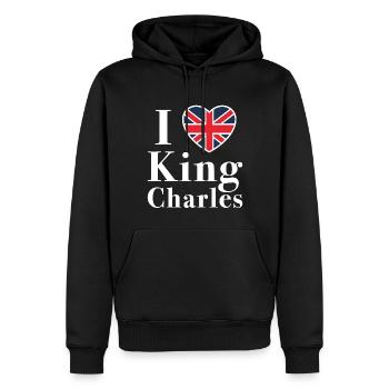 Ich liebe König Charles - Männer Premium Bio Hoodie - Schwarz - Vorne - Nico (187cm)