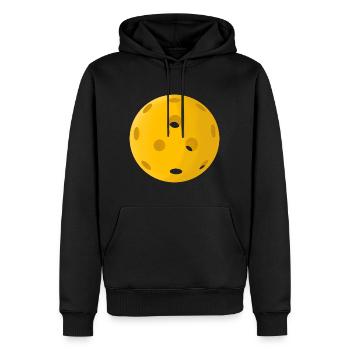Pickleball Ball - Männer Premium Bio Hoodie - Schwarz - Vorne - Nico (187cm)