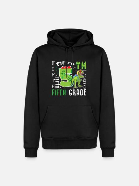 5th Grade Dino T-Rex - Men’s Premium Organic Hoodie - black