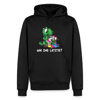 Drachen Wie Das Letzte Drache frisst Einhorn - Männer Premium Bio Hoodie - Schwarz - Vorne - Nico (187cm)