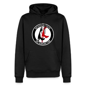 Antifaschistische 9 Euro Urlaubsaktion Sylt - Männer Premium Bio Hoodie - Schwarz - Vorne - Nico (187cm)