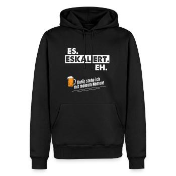 De toute façon, la situation s’aggrave - Sweat à capuche Premium bio Homme - noir - Devant - Nico (187cm)