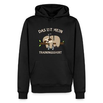 Chemise d’entraînement de paresseux - Sweat à capuche Premium bio Homme - noir - Devant - Nico (187cm)