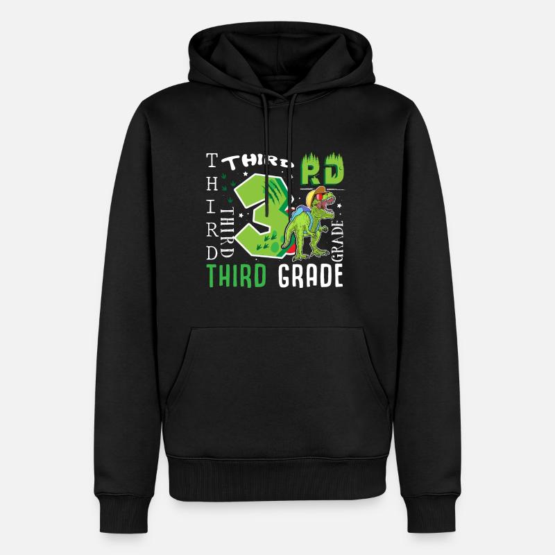 3rd class Dino T-Rex - Men’s Premium Organic Hoodie - black