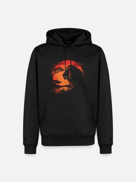 Lion Wildcat - Men’s Premium Organic Hoodie - black