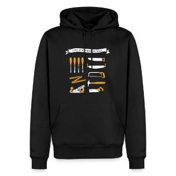 Types of woodworking tools - Men’s Premium Organic Hoodie - black - Front - Nico (187cm)