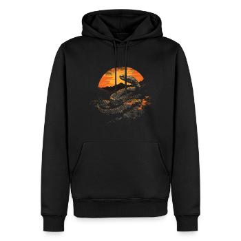 Serpent - Sweat à capuche Premium bio Homme - noir - Devant - Nico (187cm)