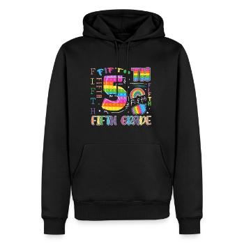 5.Klasse Schulkind Erster Schultag - Männer Premium Bio Hoodie - Schwarz - Vorne - Nico (187cm)