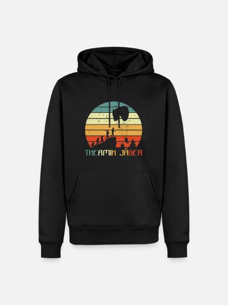 Thermals Hunter Base Jumper Paragliding Paragliding - Men’s Premium Organic Hoodie - black