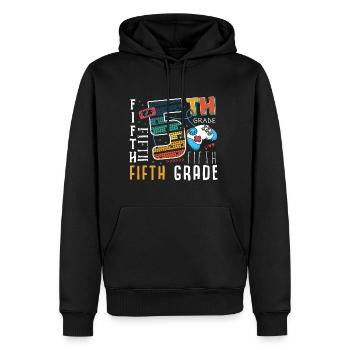5. Klasse Gaming Schulkind - Männer Premium Bio Hoodie - Schwarz - Vorne - Nico (187cm)