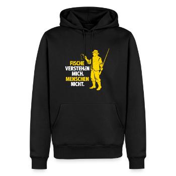 Fische Verstehen Mich Menschen Nicht - Männer Premium Bio Hoodie - Schwarz - Vorne - Nico (187cm)