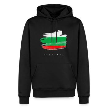 Bulgaria Bulgarian Flag Watercolor - Men’s Premium Organic Hoodie - black - Front - Nico (187cm)