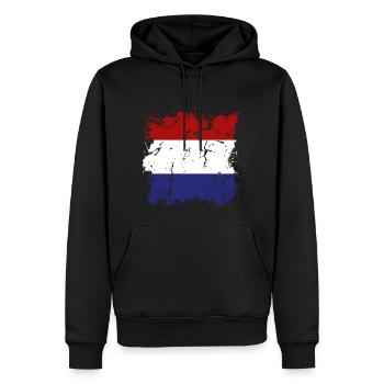 Niederlande Flagge Holland Niederländische Fahne - Männer Premium Bio Hoodie - Schwarz - Vorne - Nico (187cm)