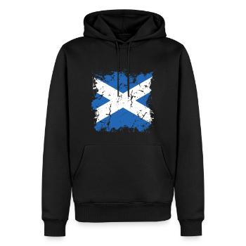 Drapeau écossais Drapeau écossais Alba GB Royaume-Uni - Sweat à capuche Premium bio Homme - noir - Devant - Nico (187cm)
