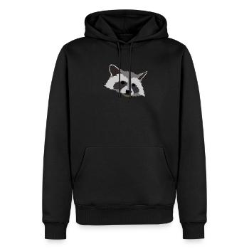 Racoon - Sweat à capuche Premium bio Homme - noir - Devant - Nico (187cm)