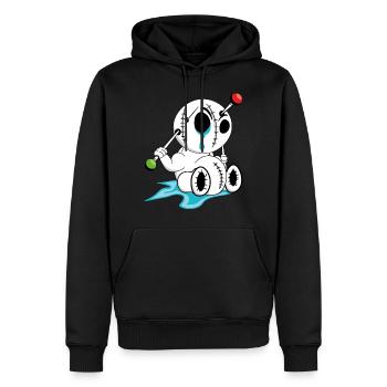 Bad Sad Voodoo Doll - Männer Premium Bio Hoodie - Schwarz - Vorne - Nico (187cm)