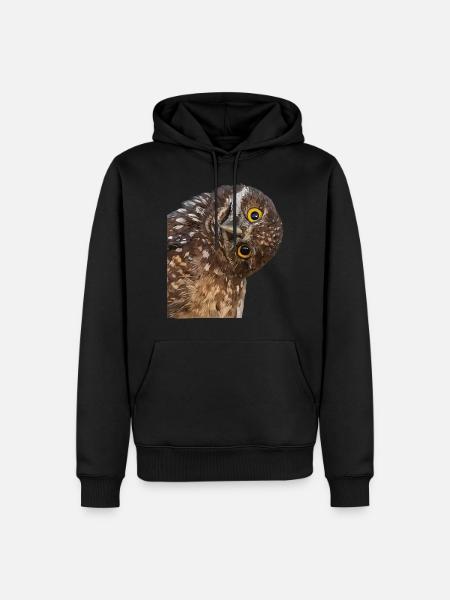Owl - Men’s Premium Organic Hoodie - black
