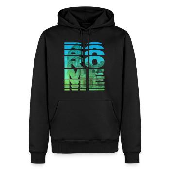 Rome Italie Colisée Ville Skyline Accueil Amour - Sweat à capuche Premium bio Homme - noir - Devant - Nico (187cm)