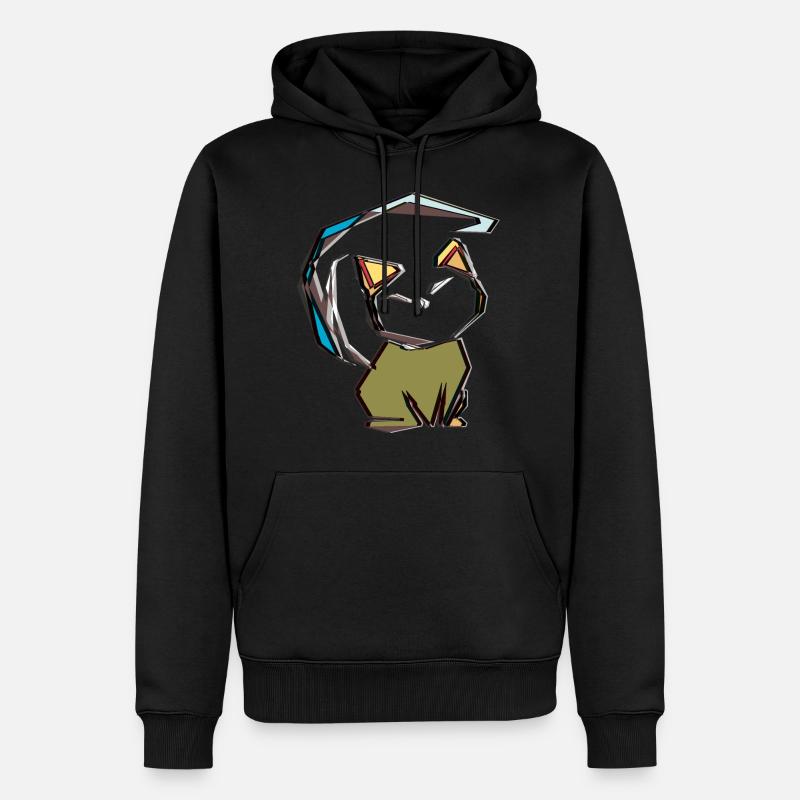 CAT TWENTY TWO - Männer Premium Bio Hoodie - Schwarz
