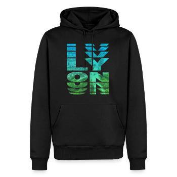 Lyon Frankreich Stadt Skyline Heimat Liebe - Männer Premium Bio Hoodie - Schwarz - Vorne - Nico (187cm)