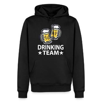 Drinking Team - Men’s Premium Organic Hoodie - black - Front - Nico (187cm)