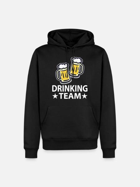 Équipe de boisson - Sweat à capuche Premium bio Homme - noir