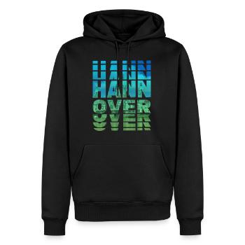 Hanovre Allemagne Ville Skyline Accueil Amour - Sweat à capuche Premium bio Homme - noir - Devant - Nico (187cm)
