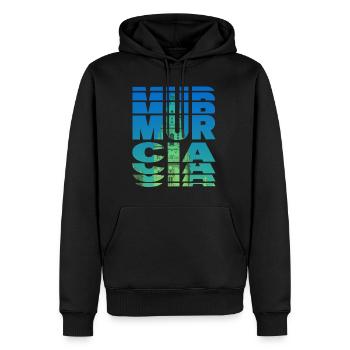 Murcie Espagne Ville Skyline Accueil Amour Vacances - Sweat à capuche Premium bio Homme - noir - Devant - Nico (187cm)