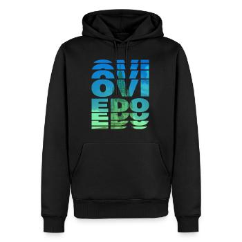 Oviedo Espagne Ville Skyline Accueil Amour Vacances - Sweat à capuche Premium bio Homme - noir - Devant - Nico (187cm)