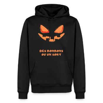 Des bonbons ou un sort - Sweat à capuche Premium bio Homme - noir - Devant - Nico (187cm)