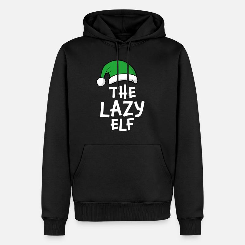 The Lazy Elf - Men’s Premium Organic Hoodie - black