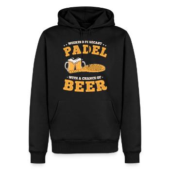 Padel und Bier Lustige Sätze Paddel-Tennis - Männer Premium Bio Hoodie - Schwarz - Vorne - Nico (187cm)
