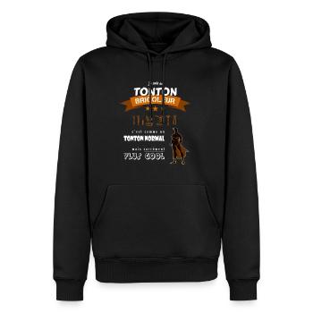 Je suis un Tonton Bricoleur cool et super - Sweat à capuche Premium bio Homme - noir - Devant - Nico (187cm)