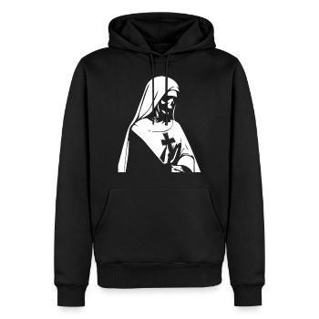 Nonne gothique sombre enchanteresse, satanique et occulte - Sweat à capuche Premium bio Homme - noir - Devant - Nico (187cm)