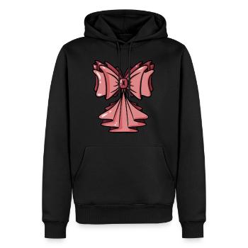 Schleife Rosa Pink - Geschenkschleife Geschenk - Männer Premium Bio Hoodie - Schwarz - Vorne - Nico (187cm)