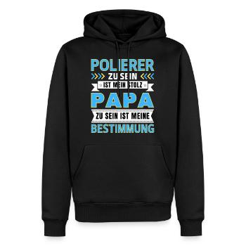 Polierer zu sein ist mein Stolz; Papa Geschenk - Männer Premium Bio Hoodie - Schwarz - Vorne - Nico (187cm)